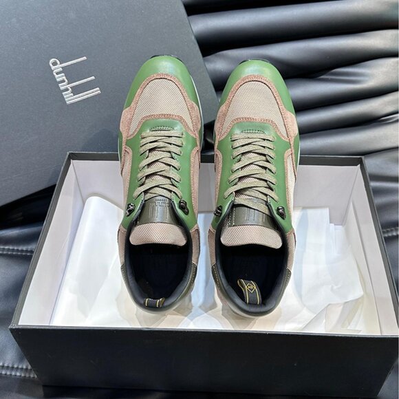 Green Dunhill Mens Mesh Breathable Sneakers - Picture 5 of 10